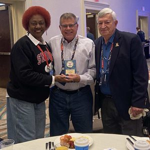 Keith Gunter with Connie and Len Krsak